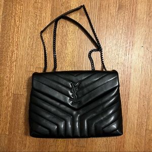 Black with Black Hardware Loulou Medium Handbag